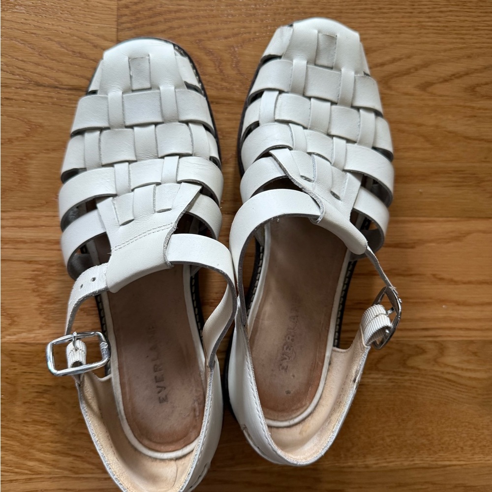 Everlane White Fisherman Sandals